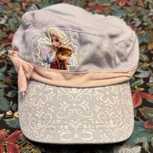 Kids Frozen Themed Cap - Pink, Lilac and White